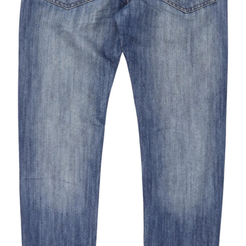 Denim Co. Men's Blue Slim Fit Straight Jeans
