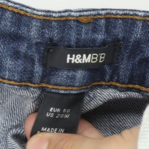 H&M Men's Blue Straight Jeans Size 22 Regular Fit