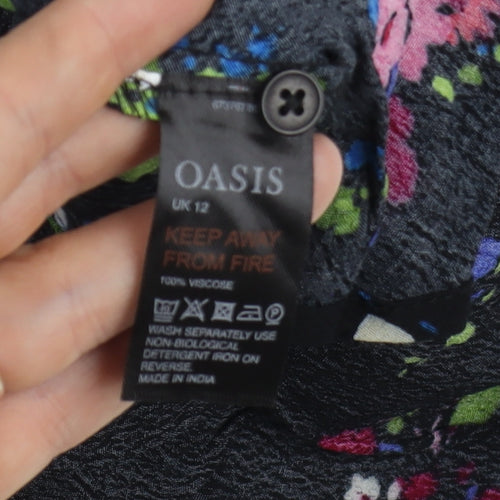 Oasis Women's Multicoloured Floral A-Line Dress