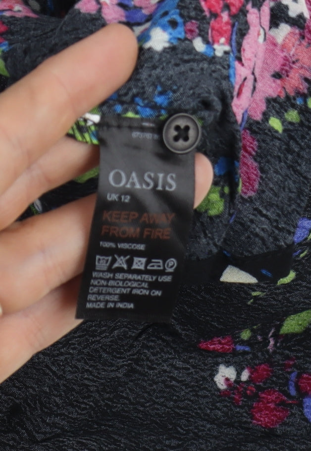 Oasis Women's Multicoloured Floral A-Line Dress