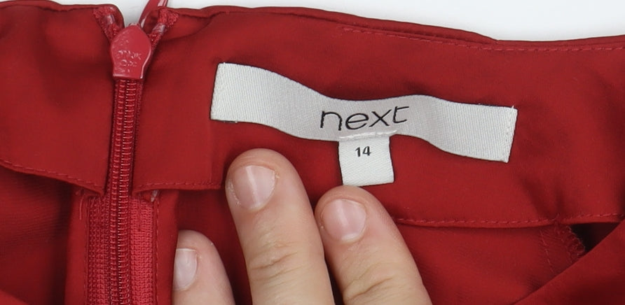 Next Women's Red Long Sleeve Blouse Size 14