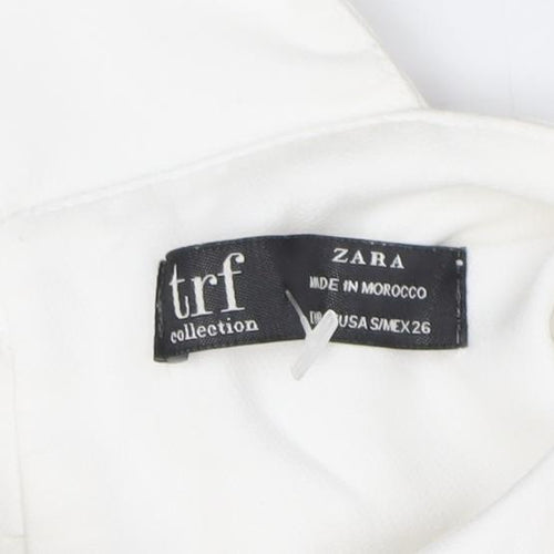 Zara Women’s White Fit & Flare Halter Dress Size 8