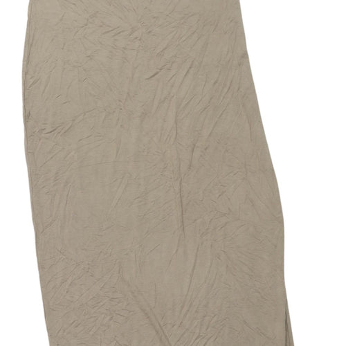 PrettyLittleThing Beige Halter Maxi Dress Size 18