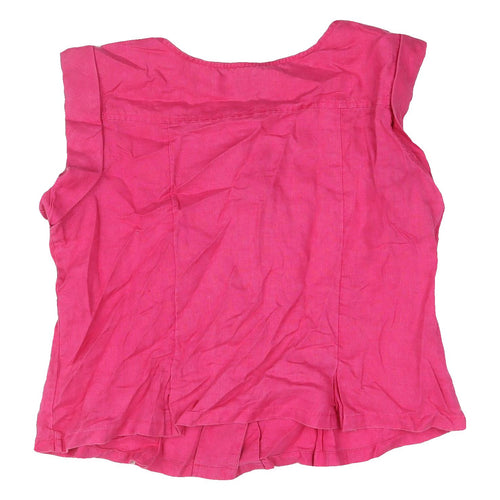 Hobbs Women Pink Blouse Size 14 Sleeveless Casual