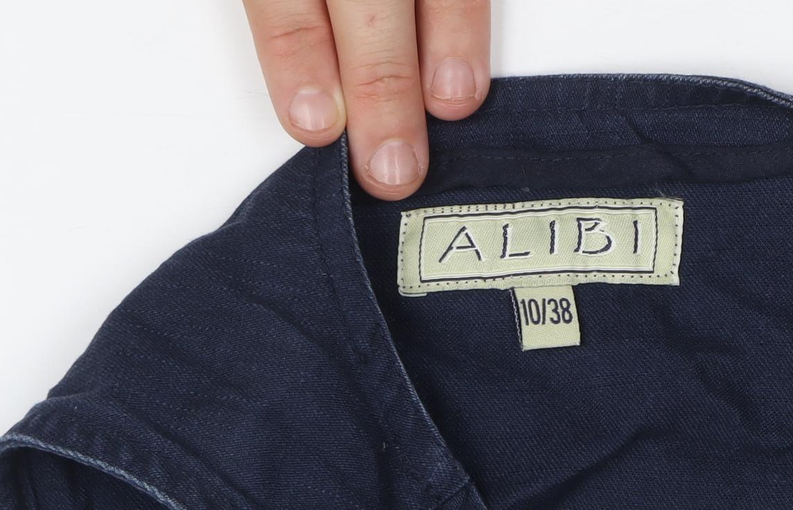 ALIBI Women's Blue Sleeveless Blouse, Size 10