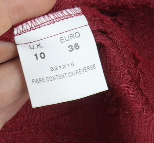 Eastex Women's Red Kimono Style Button-Up Top