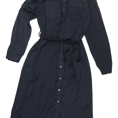 New Look Women's Black Collared Shirt Dress Size 14