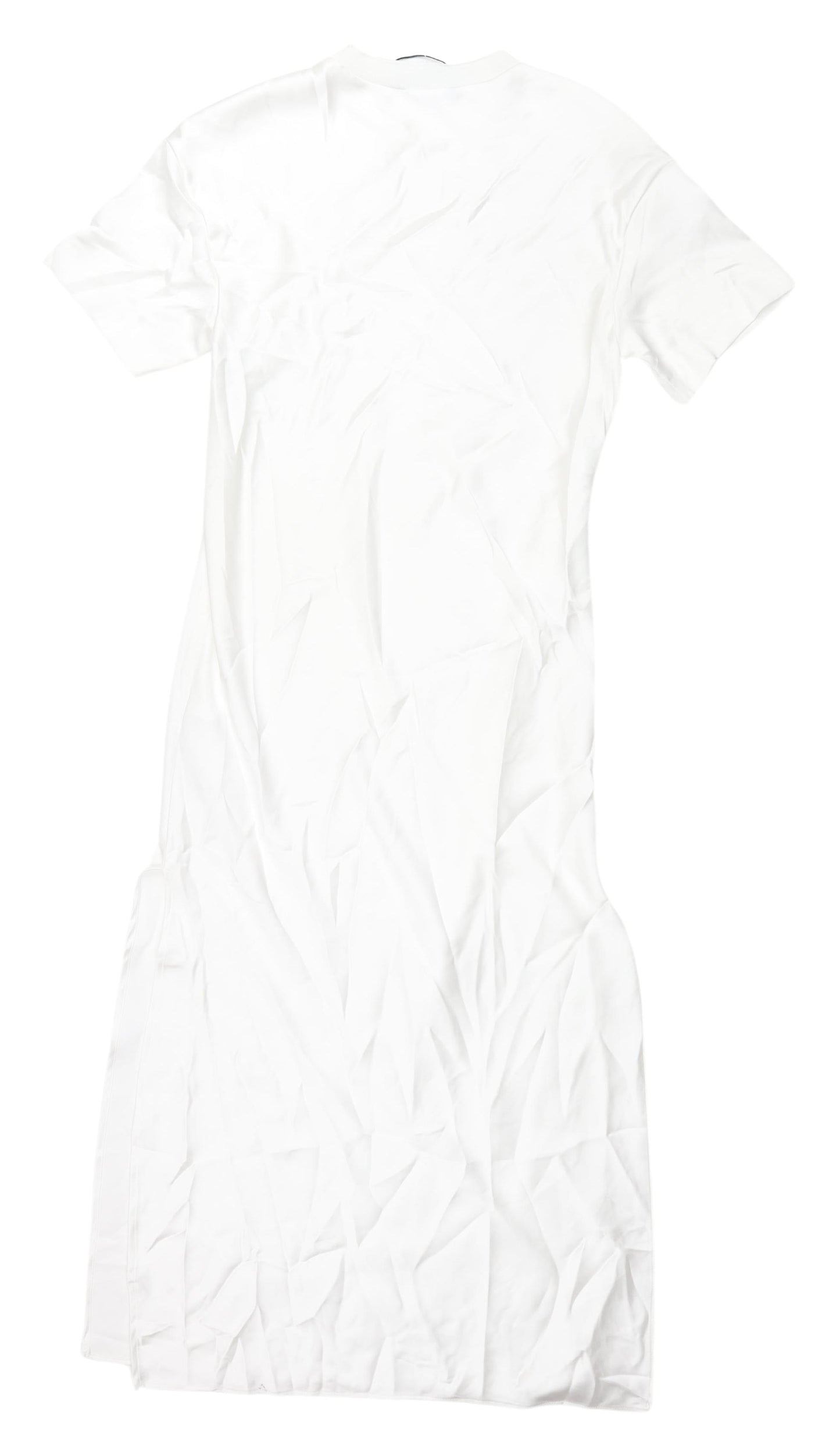 Zara Women's White Long T-Shirt Dress, Size S