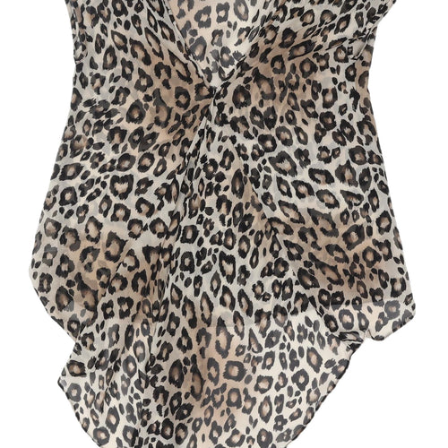 Topshop Womens Multicoloured Animal Print Blouse