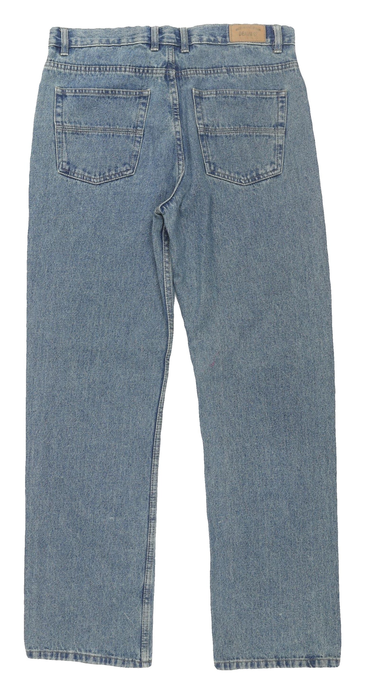 Denim Co Men's Blue Straight Jeans 34W 32L