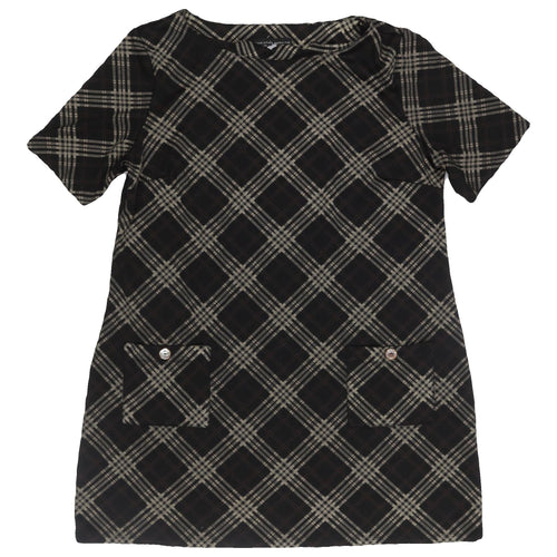 Dorothy Perkins Women's Black Plaid Shift Dress Size 18