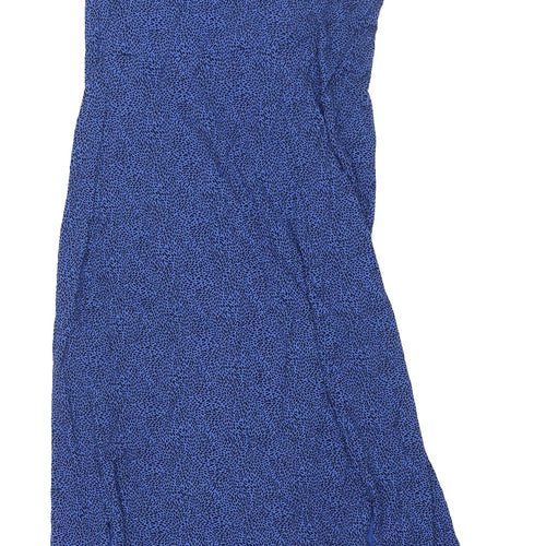 Whistles Women's Blue Midi Bodycon Dress Size 12