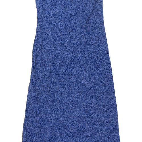 Whistles Women's Blue Midi Bodycon Dress Size 12