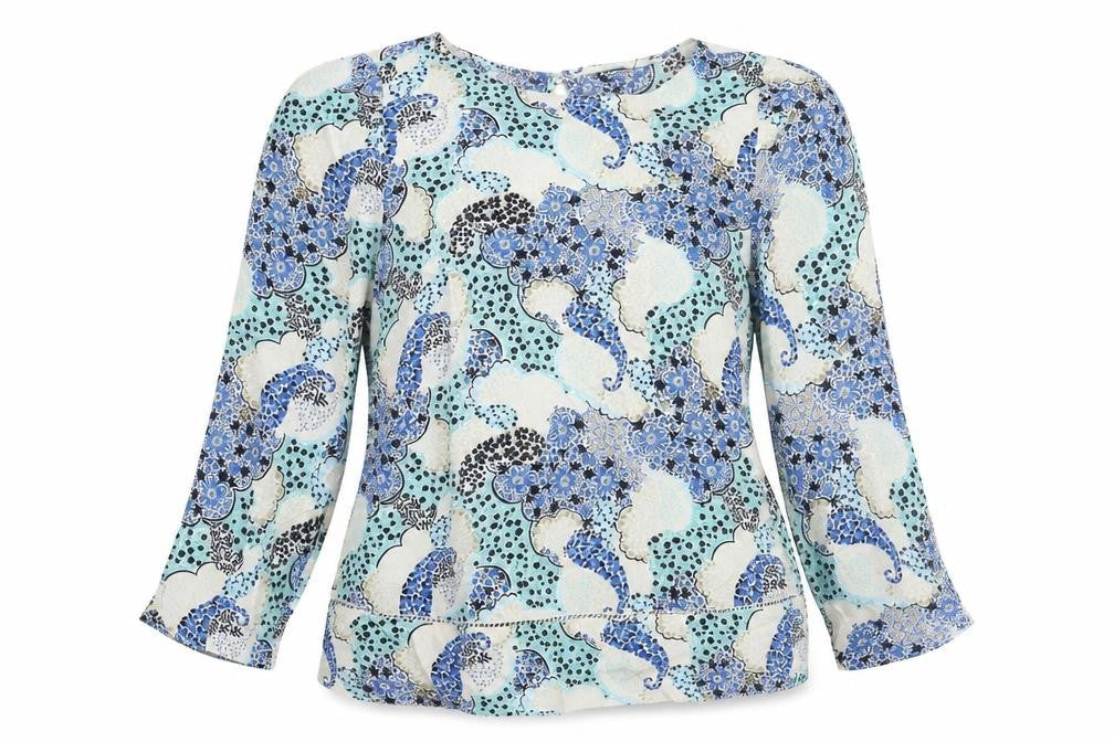 Front view of Marks & Spencer Women's Paisley Multicoloured Blouse, size 10