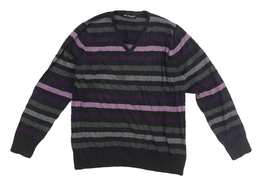 Marks and Spencer Men's Striped V-Neck Pullover M