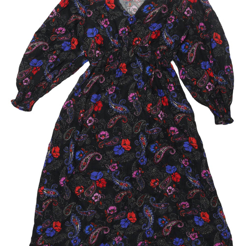 Next Women's Multicolour Paisley Midi Dress, Size 10