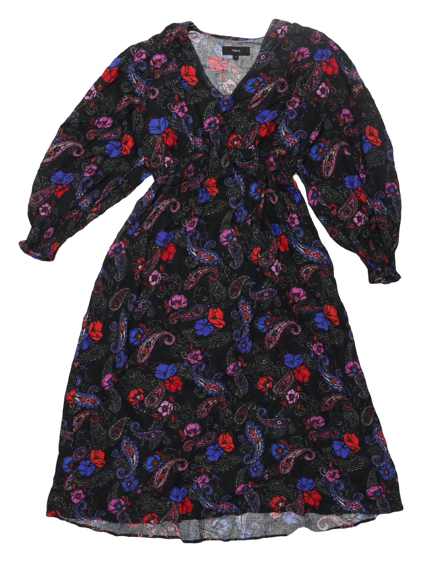 Next Women's Multicolour Paisley Midi Dress, Size 10