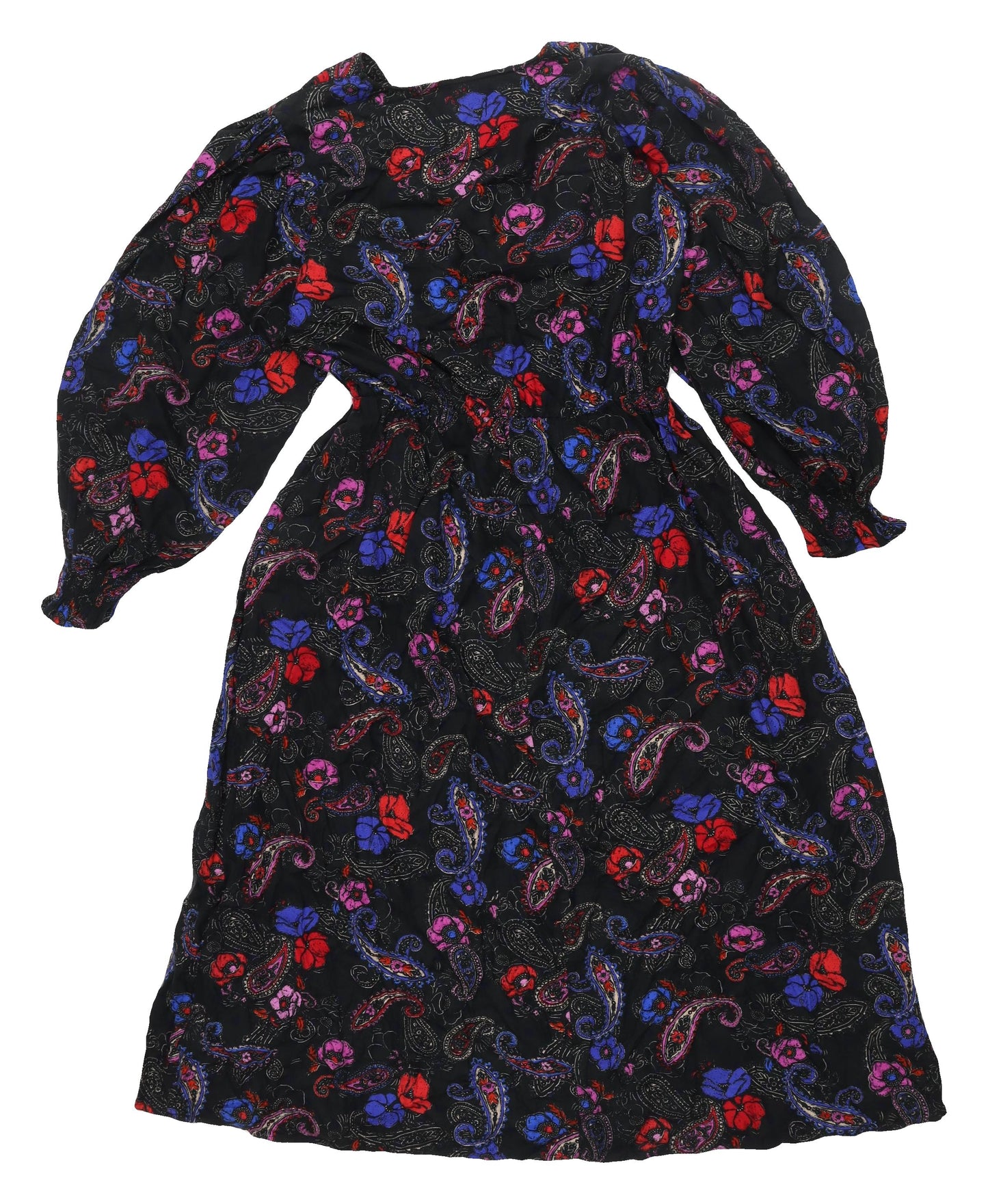 Next Women's Multicolour Paisley Midi Dress, Size 10