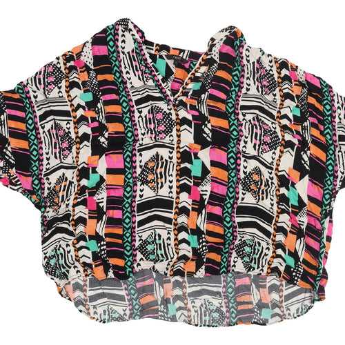 Next Women’s Multicoloured Cropped Geometric Blouse UK 20