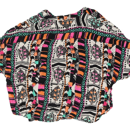 Next Women’s Multicoloured Cropped Geometric Blouse UK 20