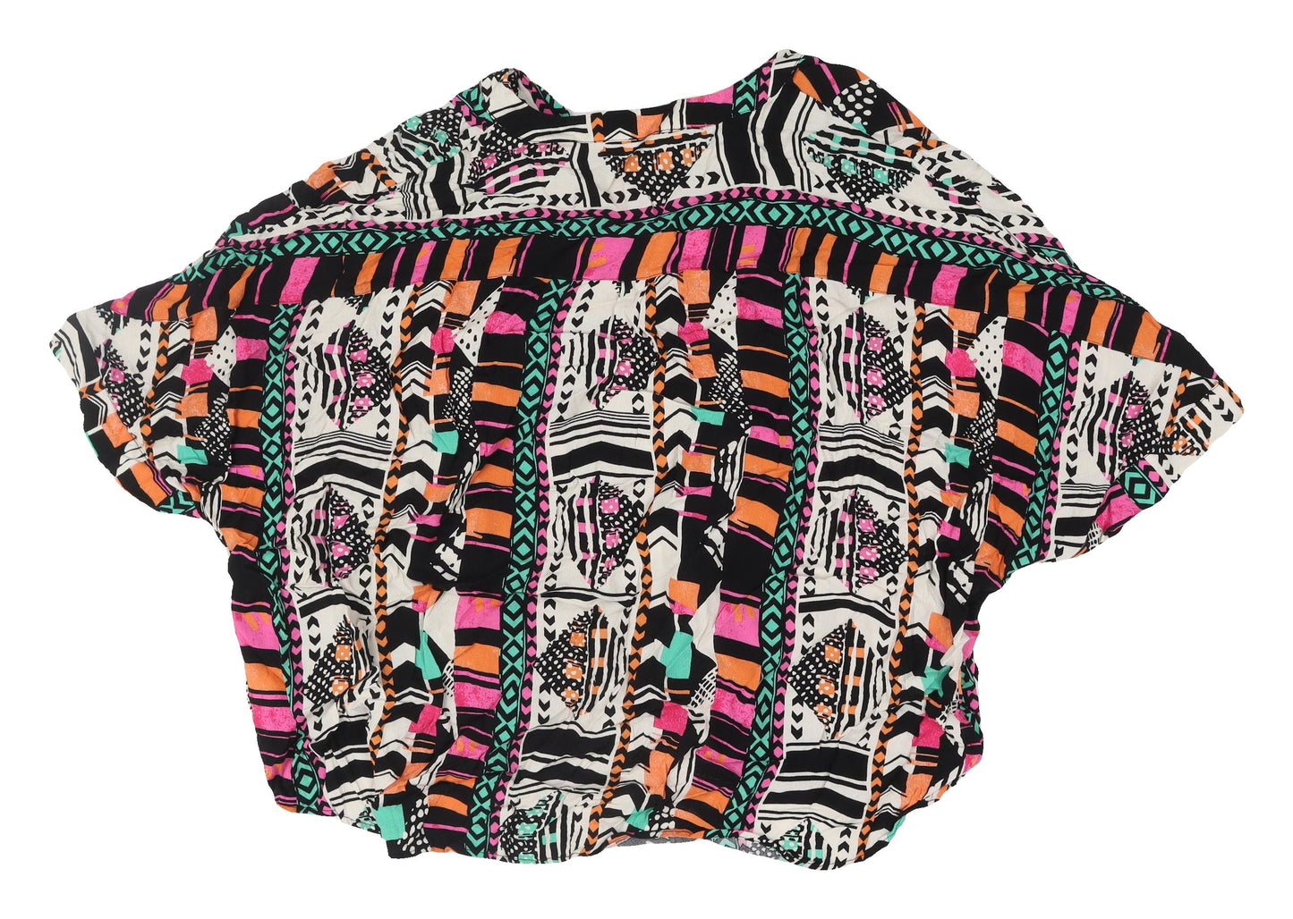 Next Women’s Multicoloured Cropped Geometric Blouse UK 20