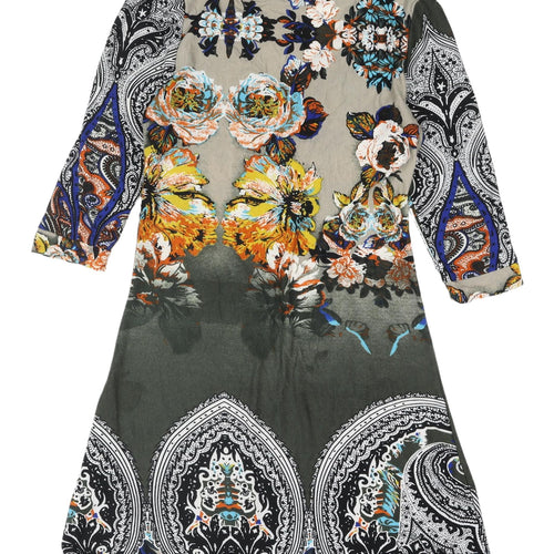Stella Morgan Women's Grey Floral Paisley Dress Size 10