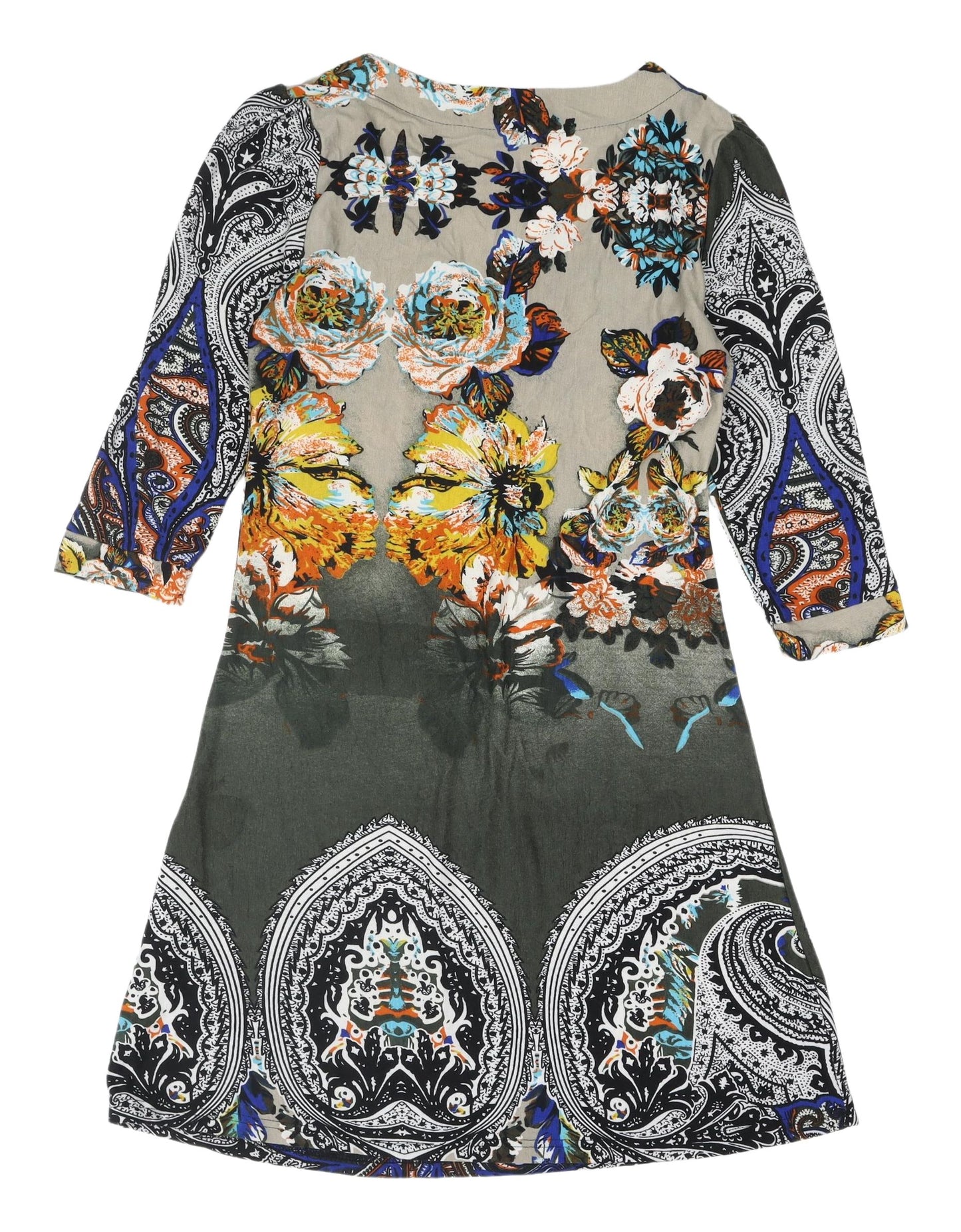 Stella Morgan Women's Grey Floral Paisley Dress Size 10