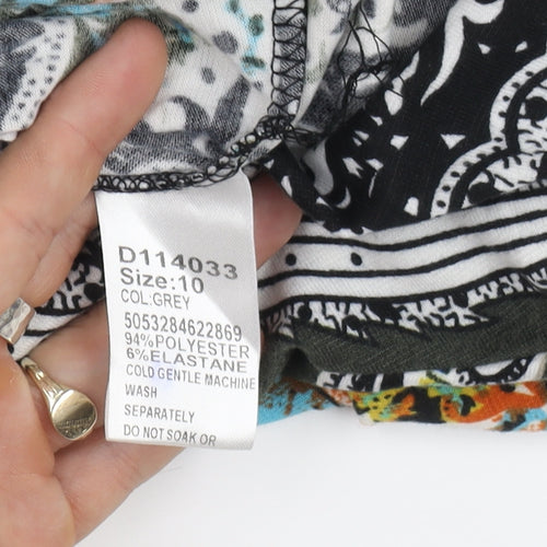 Stella Morgan Women's Grey Floral Paisley Dress Size 10