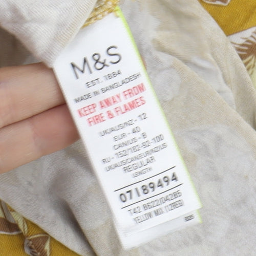 Marks & Spencer Yellow Floral Shift Dress