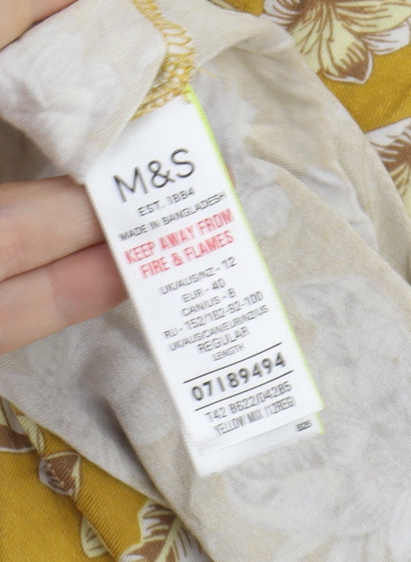 Marks & Spencer Yellow Floral Shift Dress