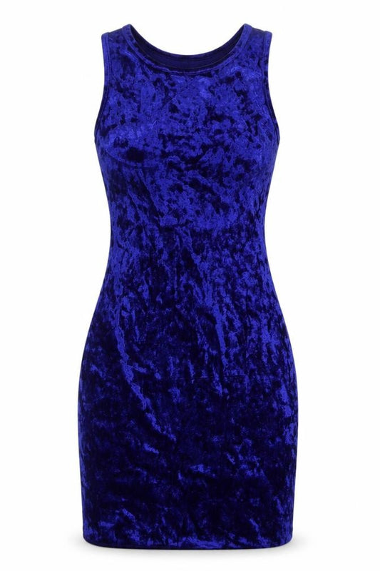 Front view of Forever 21 Women's Blue Mini Tank Dress, size 8