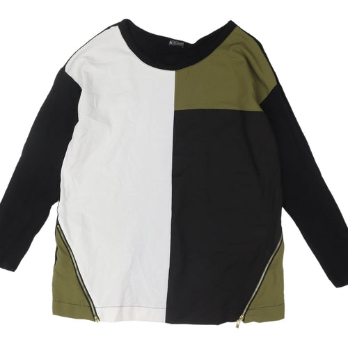Laura Scott Women's Multicoloured Colourblock Top