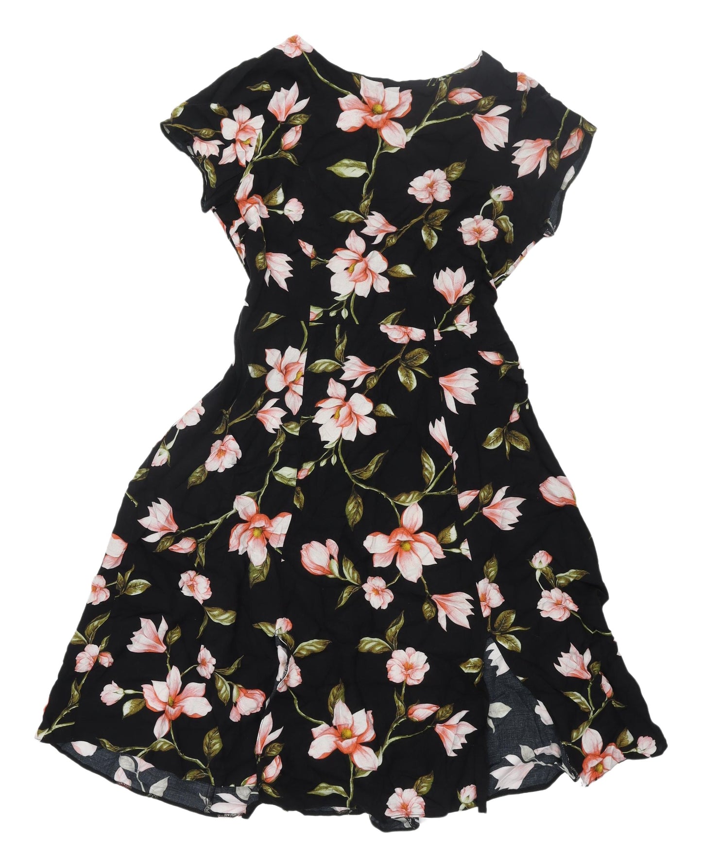 Dorothy Perkins Women's Black Floral Fit & Flare Dress