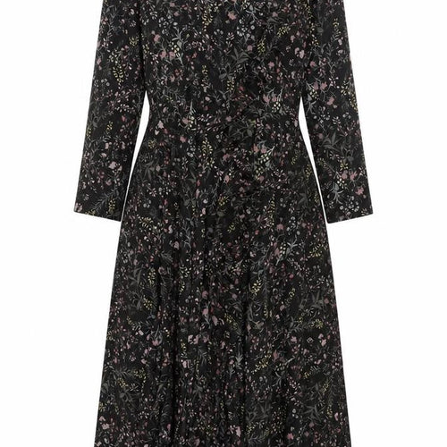 Modern Rarity Women's Black Floral Wrap Dress Size 8