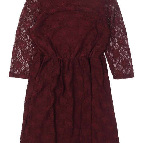 Rage Women's Red Lace Fit & Flare Knee Dress Size 8