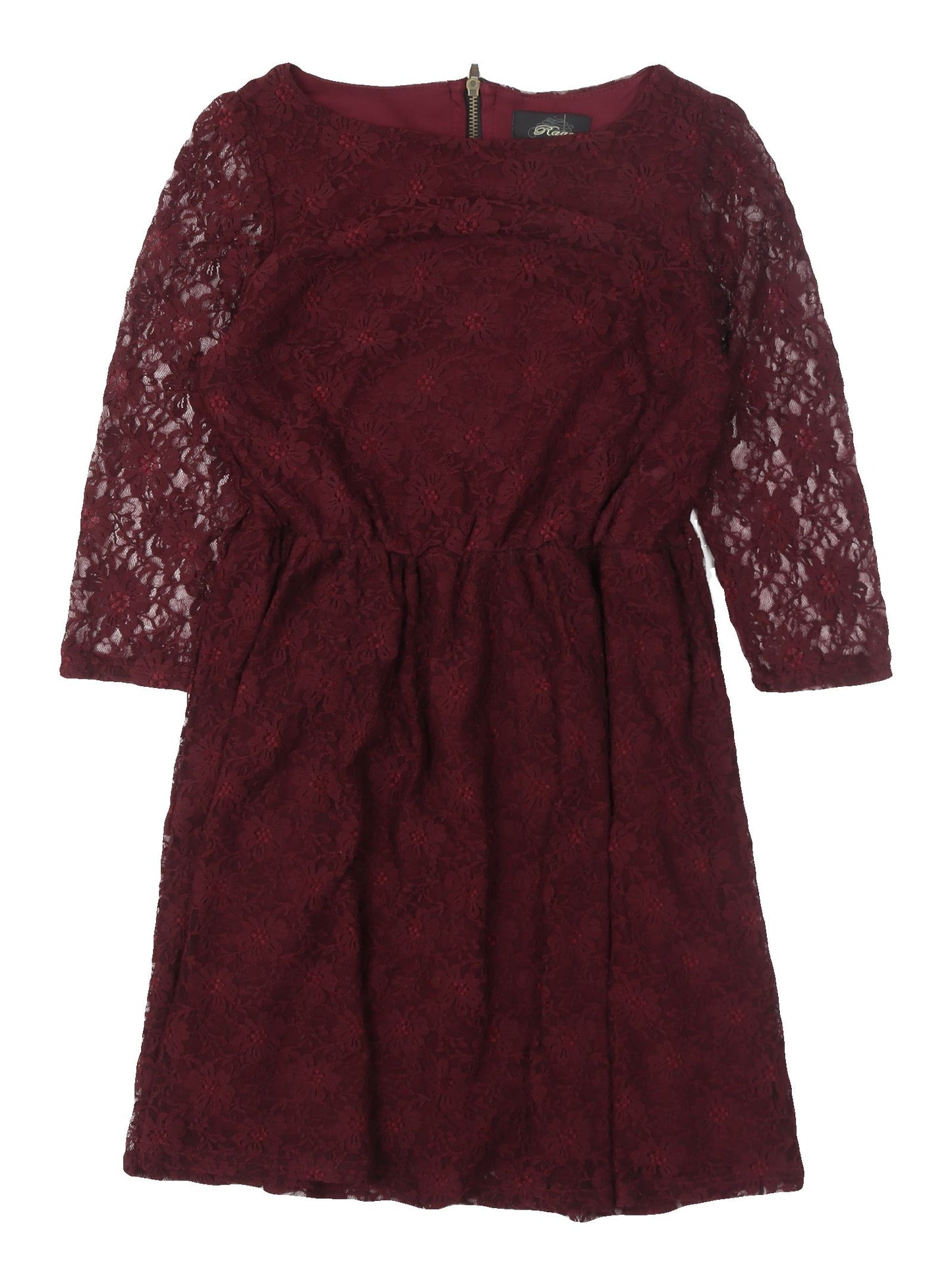 Rage Women's Red Lace Fit & Flare Knee Dress Size 8