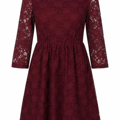 Rage Women's Red Lace Fit & Flare Knee Dress Size 8