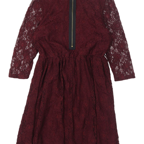 Rage Women's Red Lace Fit & Flare Knee Dress Size 8