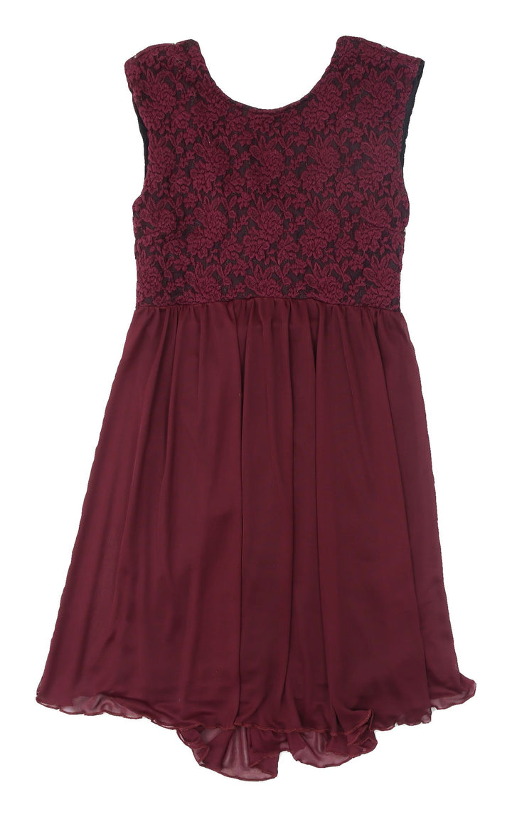River Island Women's Red Lace A-Line Dress, Size 8
