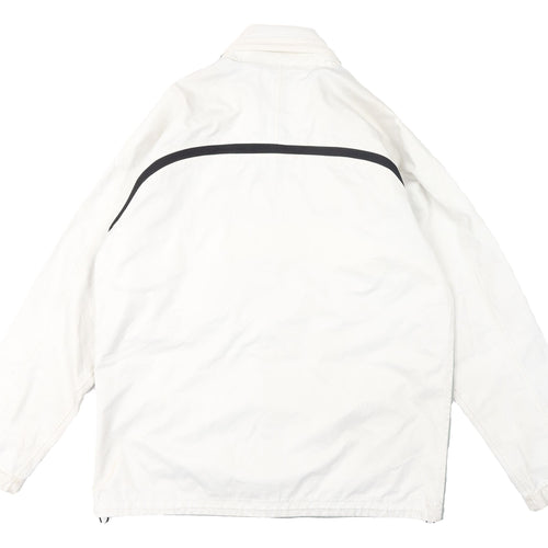 BMW Men's White Windbreaker Jacket L - Full Zip