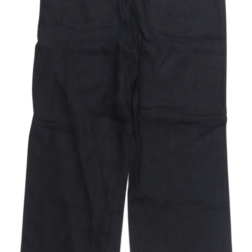 Marks and Spencer Women's Black Linen Trousers Size 12