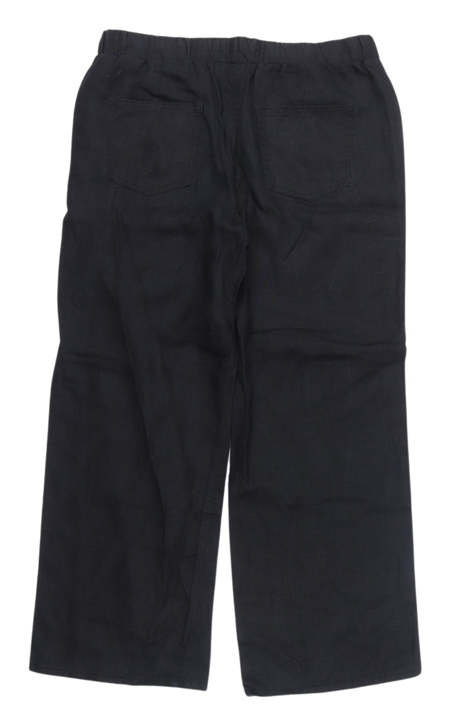 Marks and Spencer Women's Black Linen Trousers Size 12