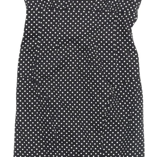 Warehouse Women's Black Polka Dot Bodycon Dress