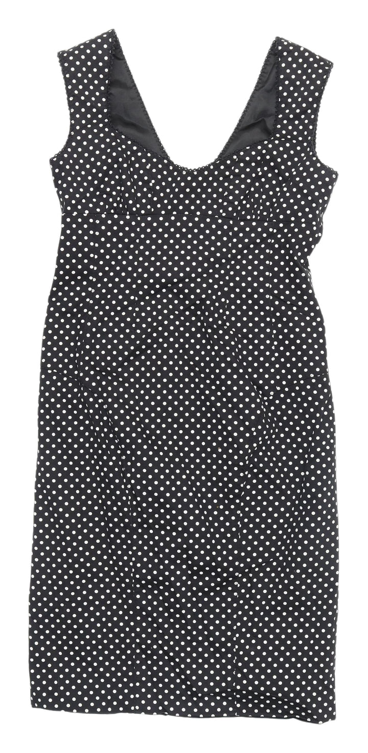 Warehouse Women's Black Polka Dot Bodycon Dress