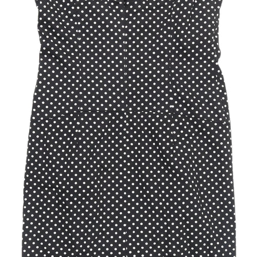 Warehouse Women's Black Polka Dot Bodycon Dress