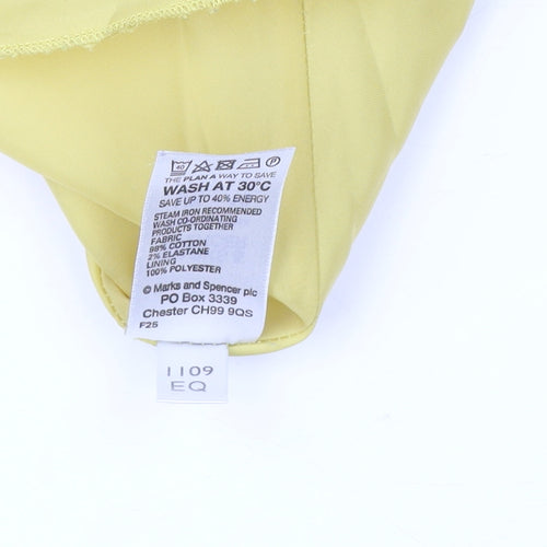 Marks and Spencer Yellow Sheath Dress, Size 10, Women's