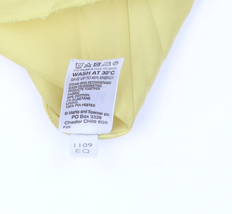 Marks and Spencer Yellow Sheath Dress, Size 10, Women's