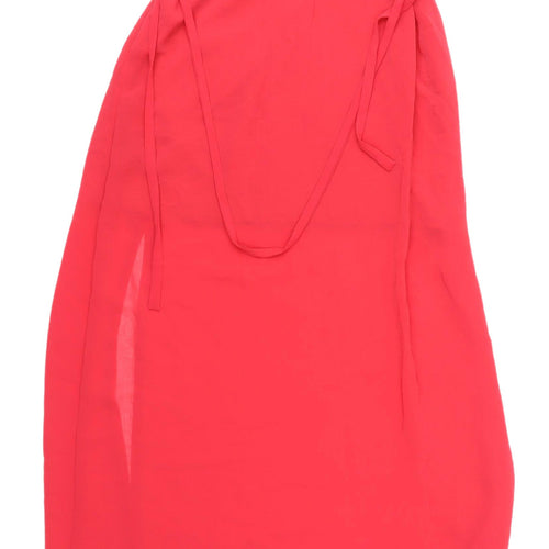 Miss Selfridge Red Strapless Maxi Dress - Size 10