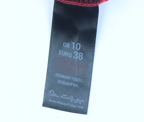 Miss Selfridge Red Strapless Maxi Dress - Size 10