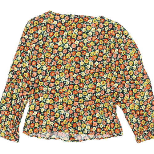 Warehouse Women's Multicoloured Floral Blouse Size 12